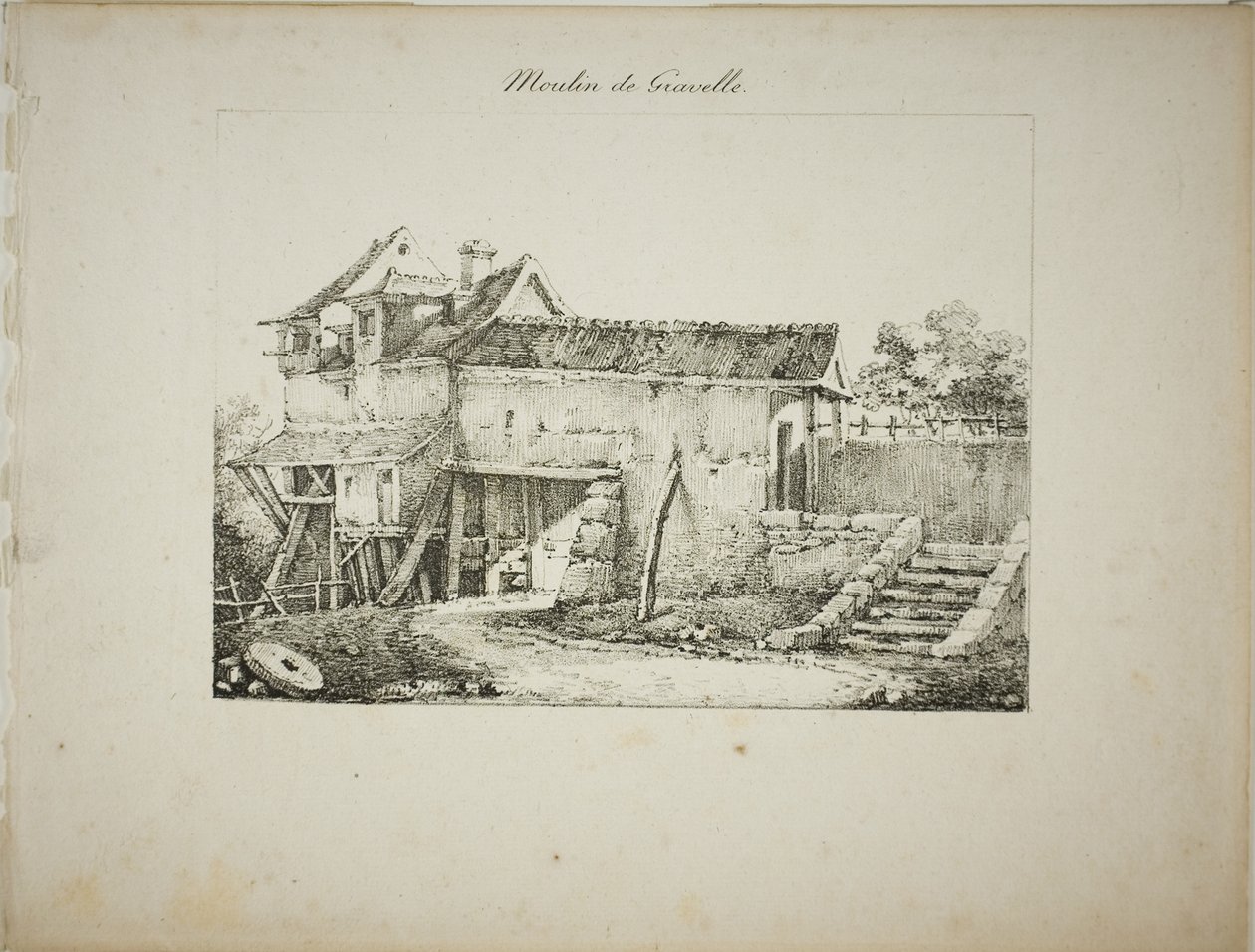 Molen bij Gravelle, II door Louis Jules Frederic Villeneuve