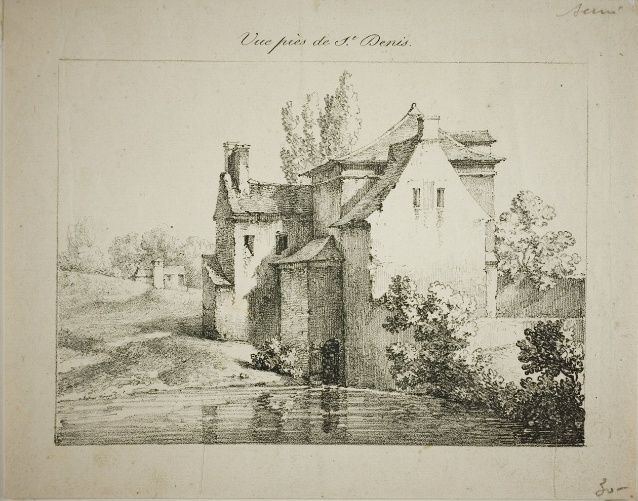 Uitzicht nabij St. Denis door Louis Jules Frederic Villeneuve