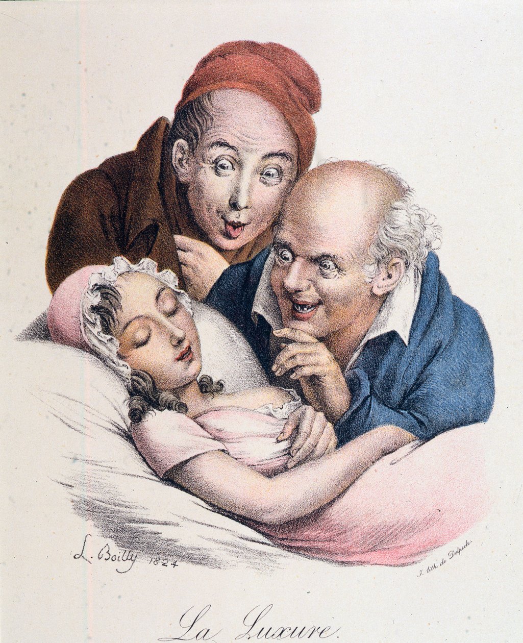 Zeven hoofdzonden: Lust door Boilly door Louis Leopold Boilly
