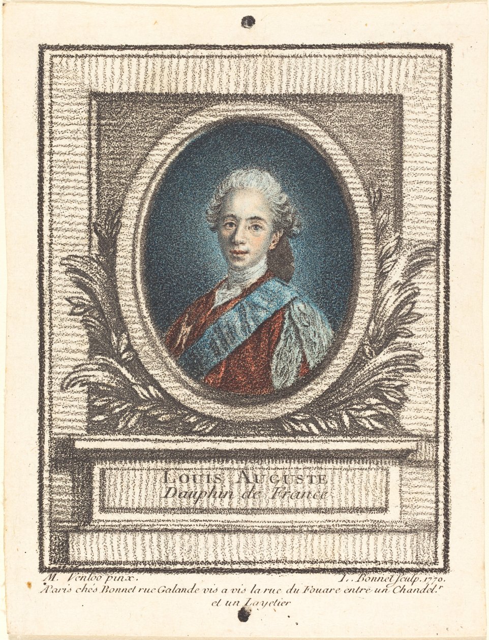 Louis-Auguste, Dauphin van Frankrijk, 1770 door Louis Marin Bonnet
