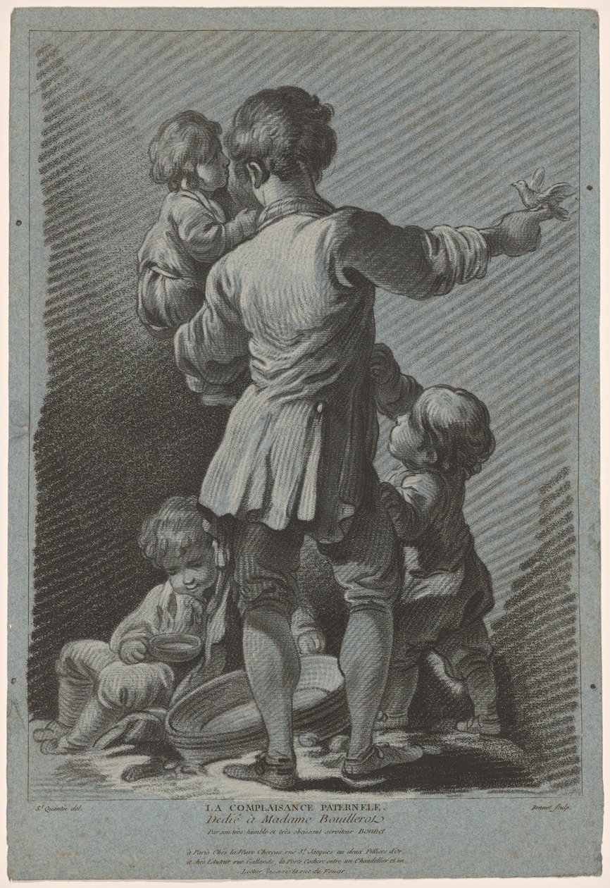 Vaderlijke zelfgenoegzaamheid door Louis Marin Bonnet