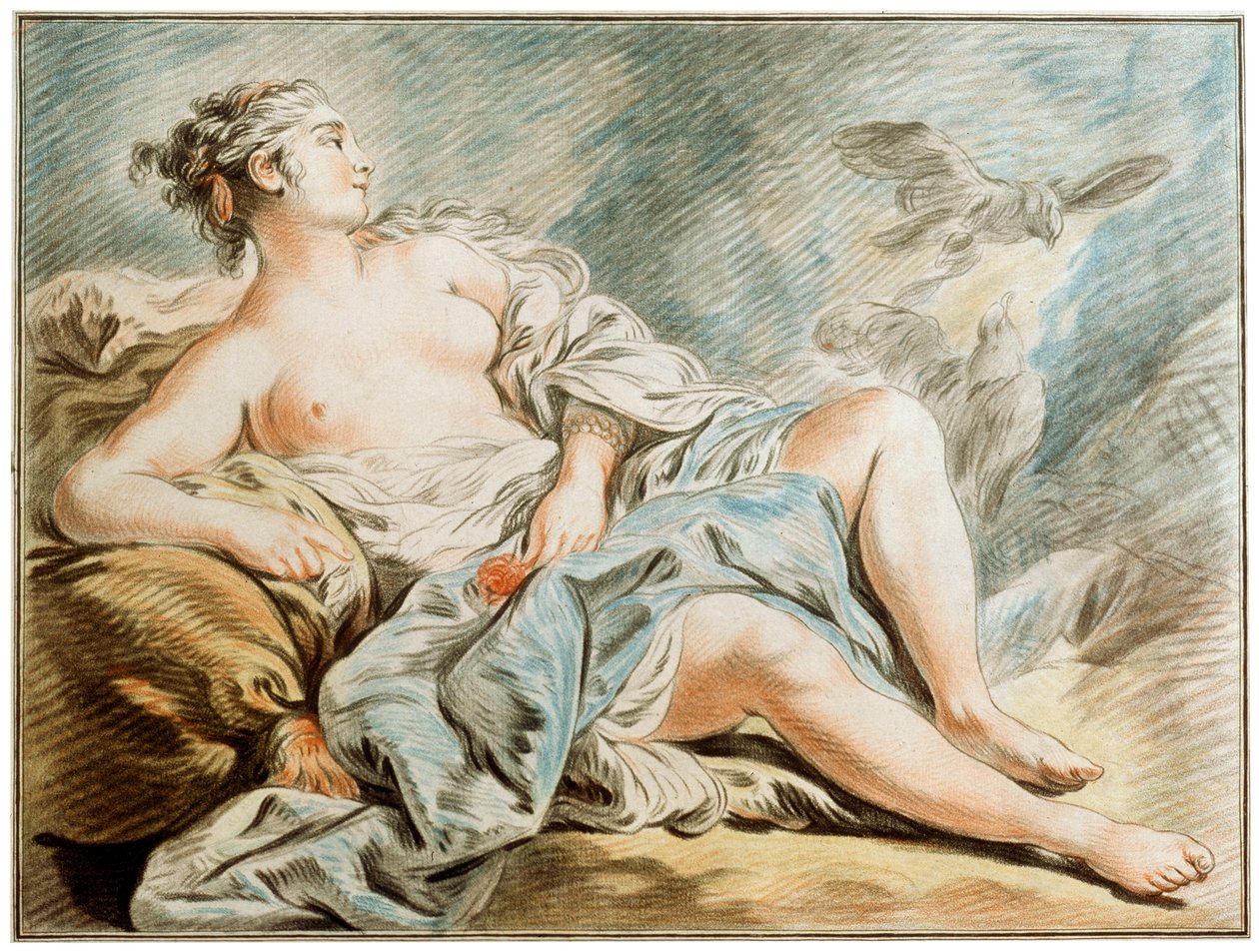 Venus met duiven, 18e eeuw door Louis Marin Bonnet