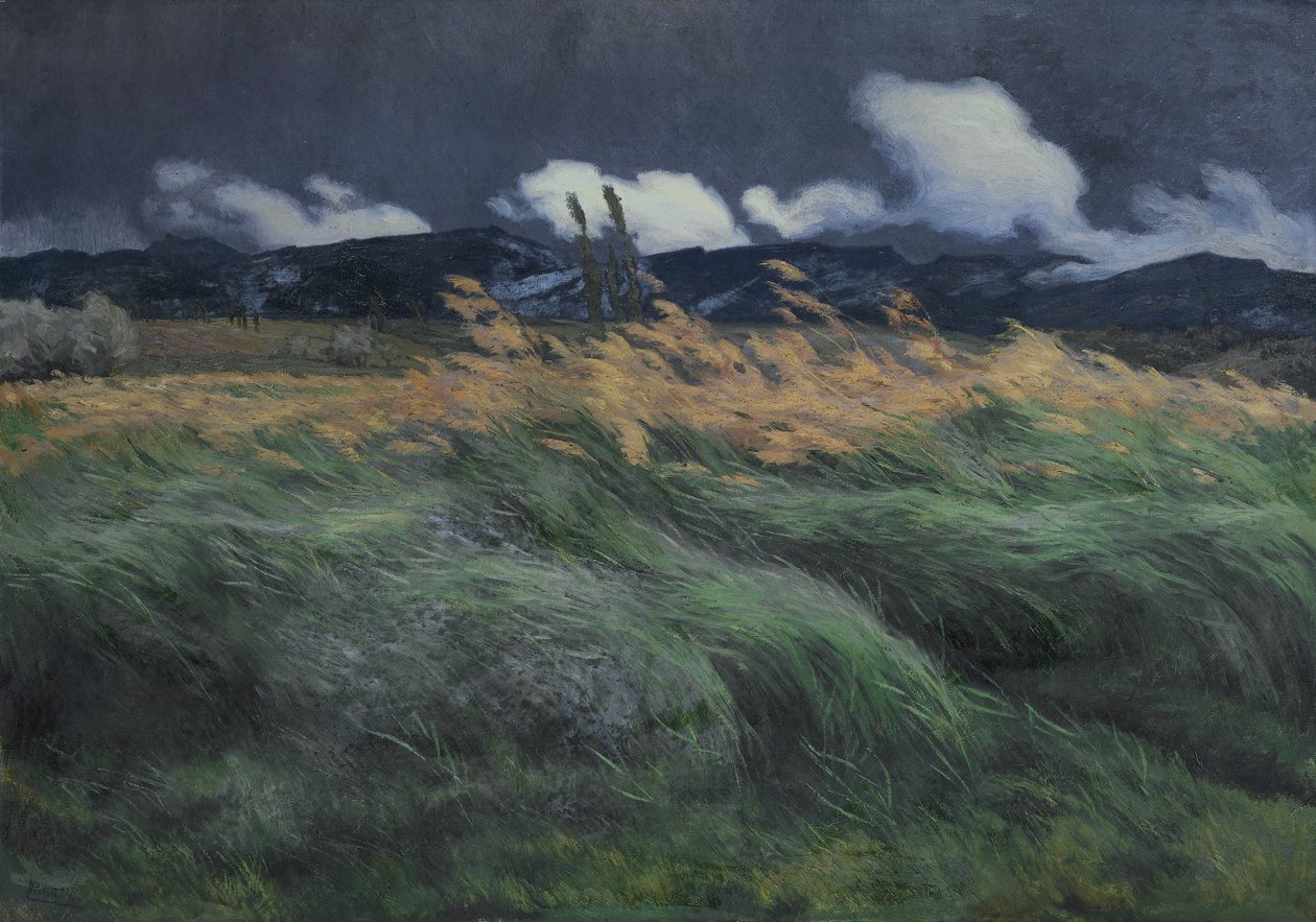 Landschap door Louis Patru (signed by artist)