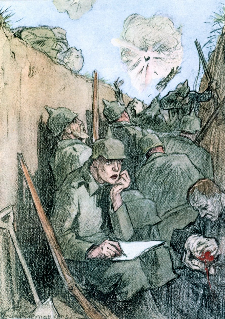 Een Brief uit de Duitse Loopgraven door Louis Raemaekers