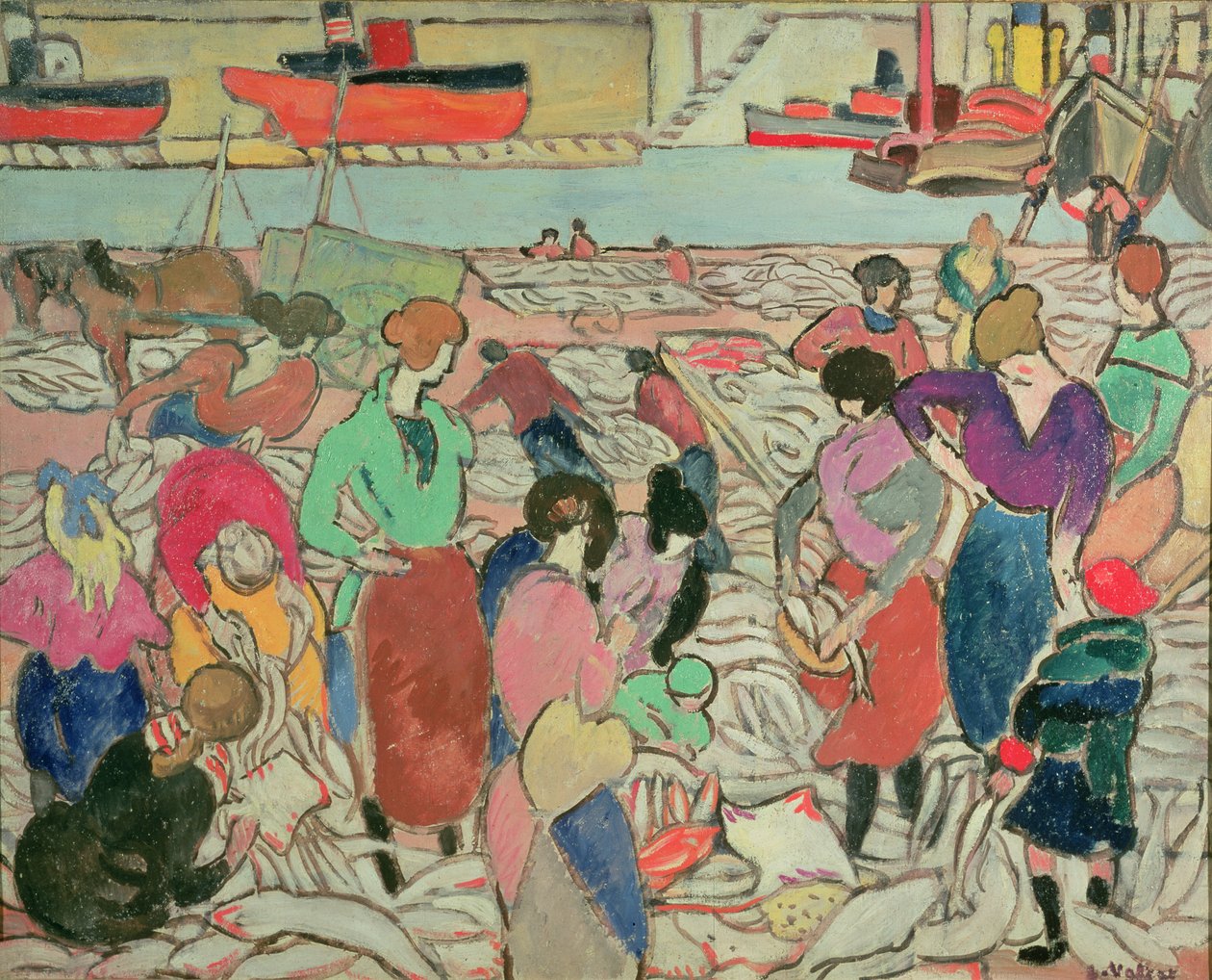Vis Kopen in Boulogne door Louis Valtat
