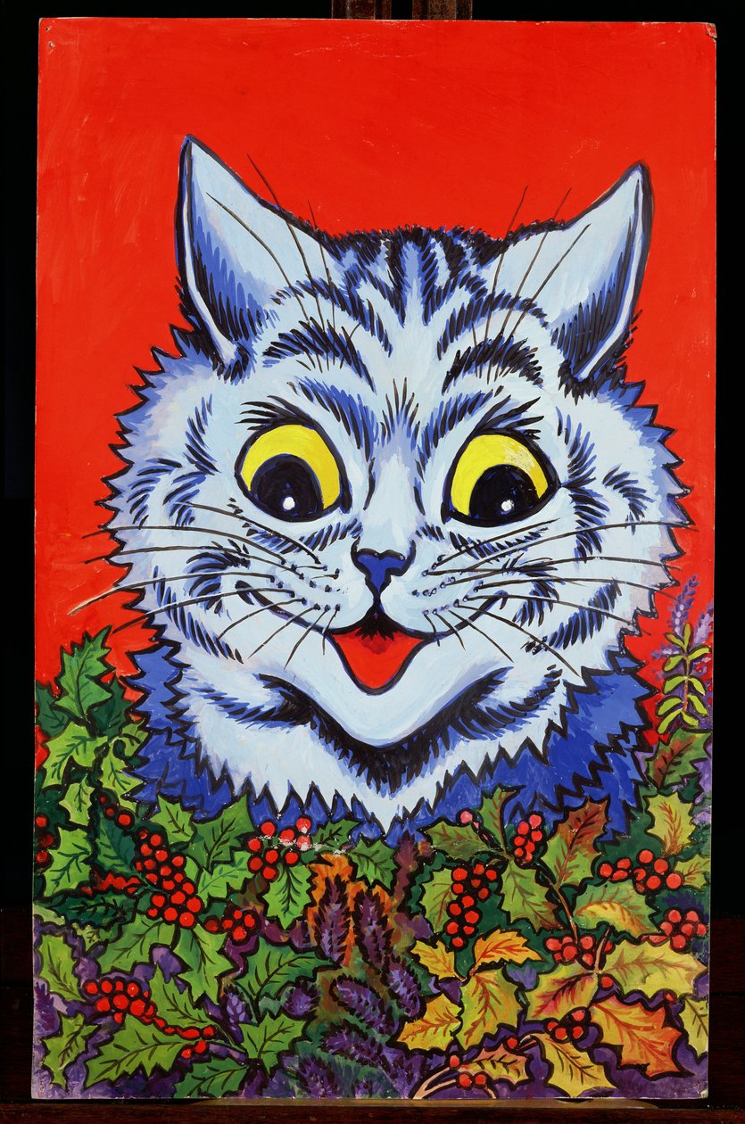 Kat in hulst door Louis Wain