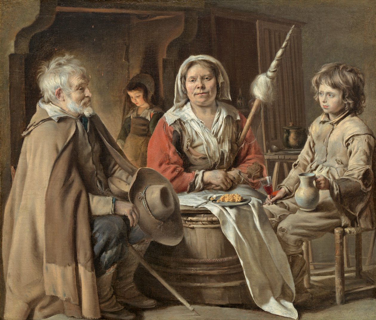 Boereninterieur, c.1645 door Louis le Nain