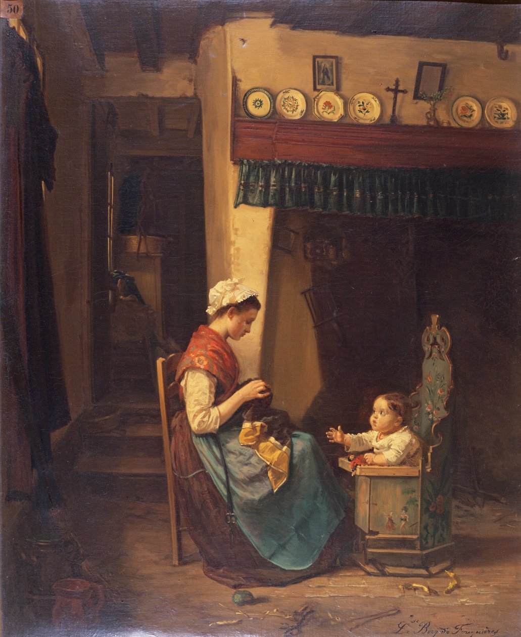 Moeder en kind door Louise Becq de Fouquieres