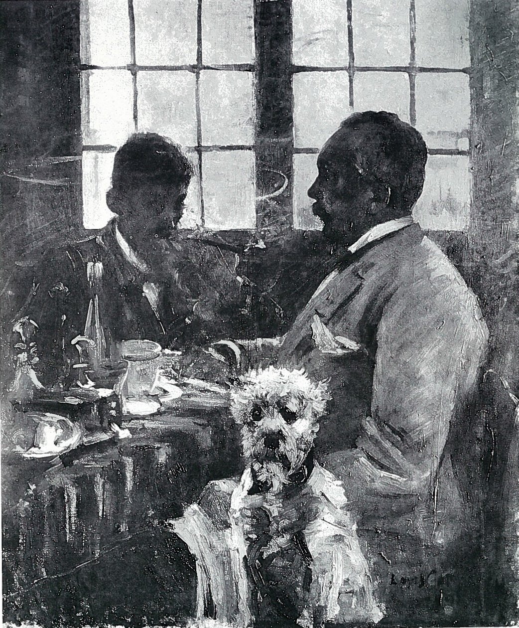 Aan de ontbijttafel door Lovis Corinth