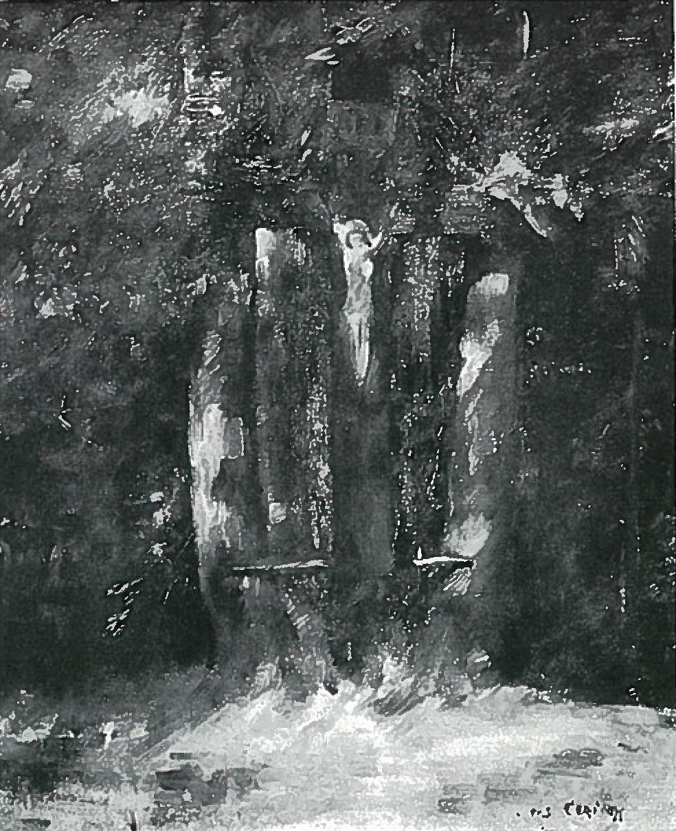Kruisbeeld in het Bos door Lovis Corinth