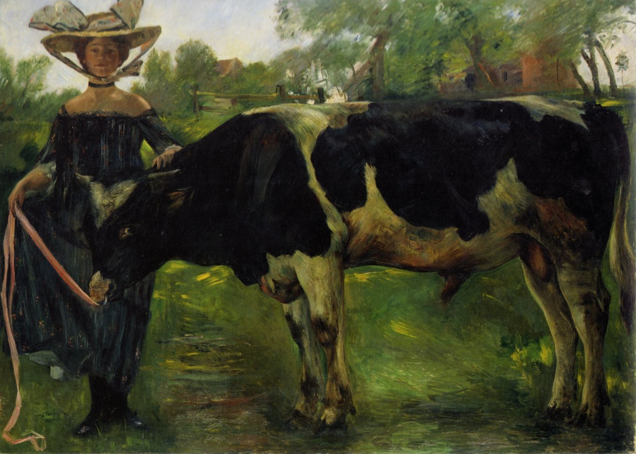 Meisje met Stier door Lovis Corinth
