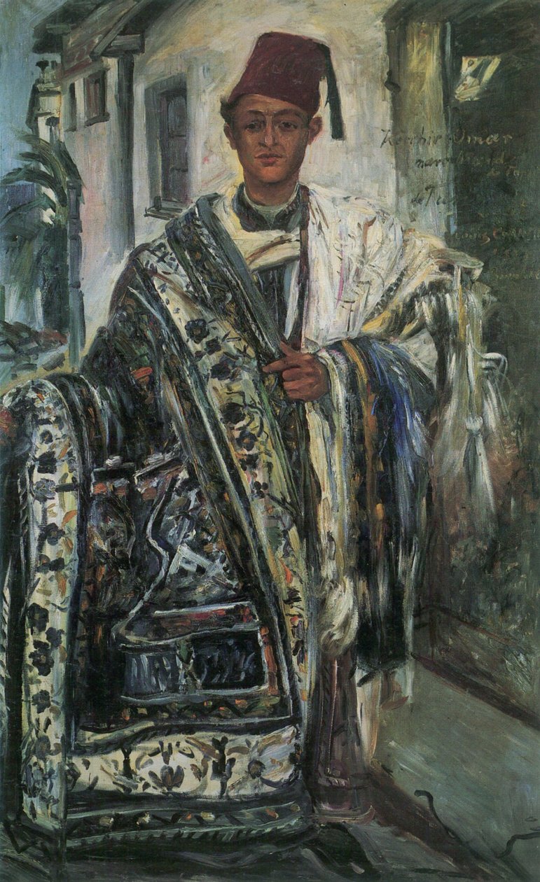 Oosterse tapijthandelaar door Lovis Corinth
