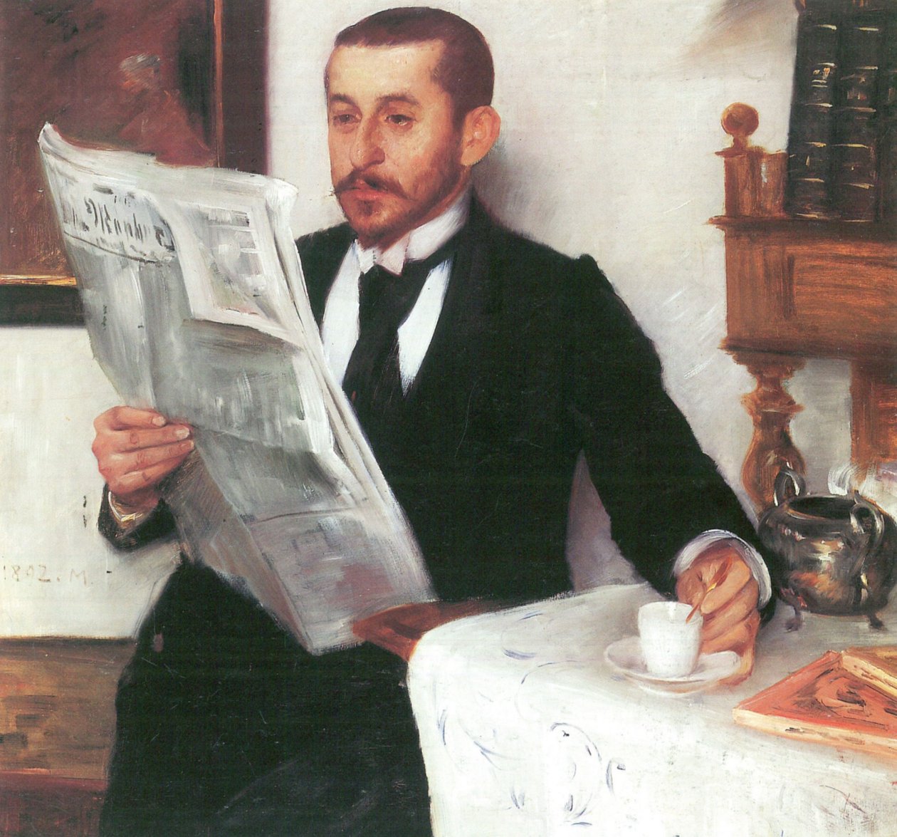Portret van de schilder Benno Becker door Lovis Corinth