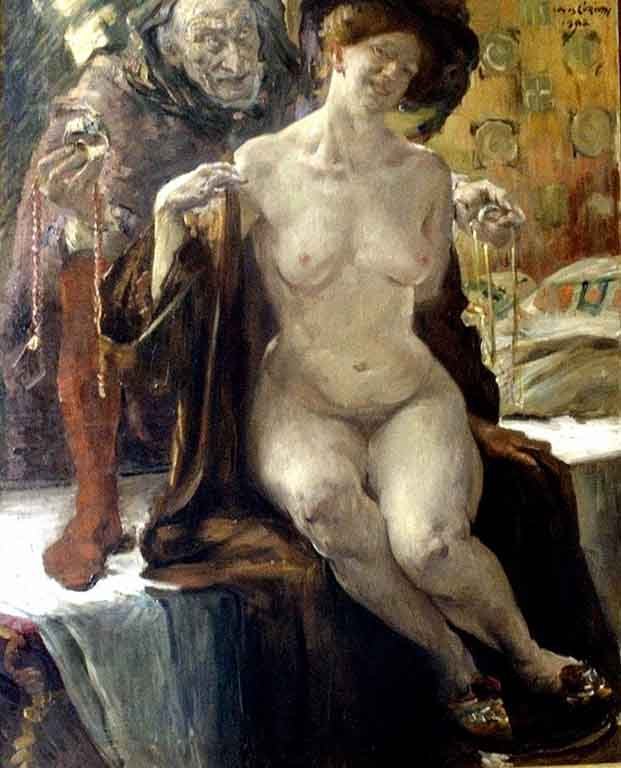 Verleiding door Lovis Corinth