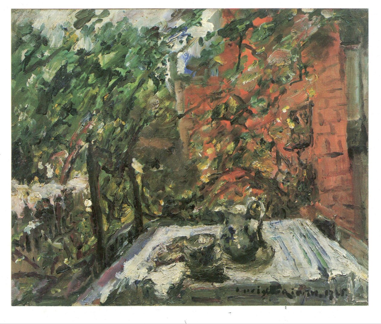 Avondmaal op het balkon door Lovis Corinth