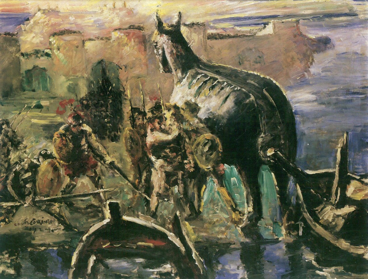 Het Trojaanse Paard door Lovis Corinth