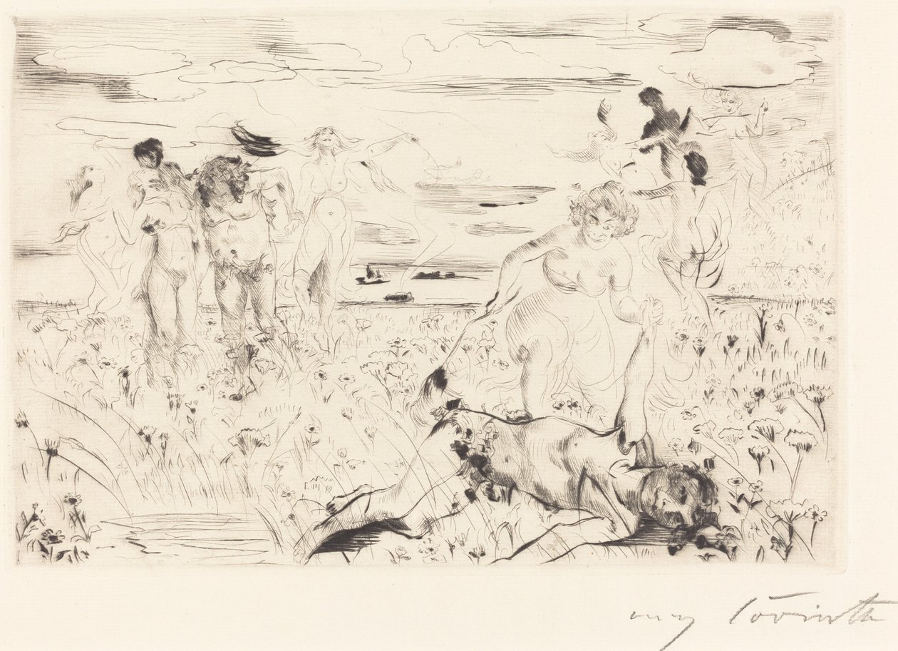 Bacchanaal door Lovis Corinth