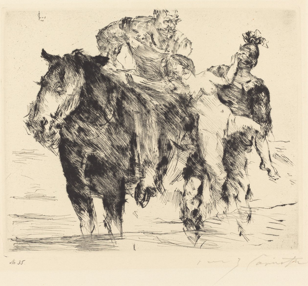 Vrouwenrovers door Lovis Corinth