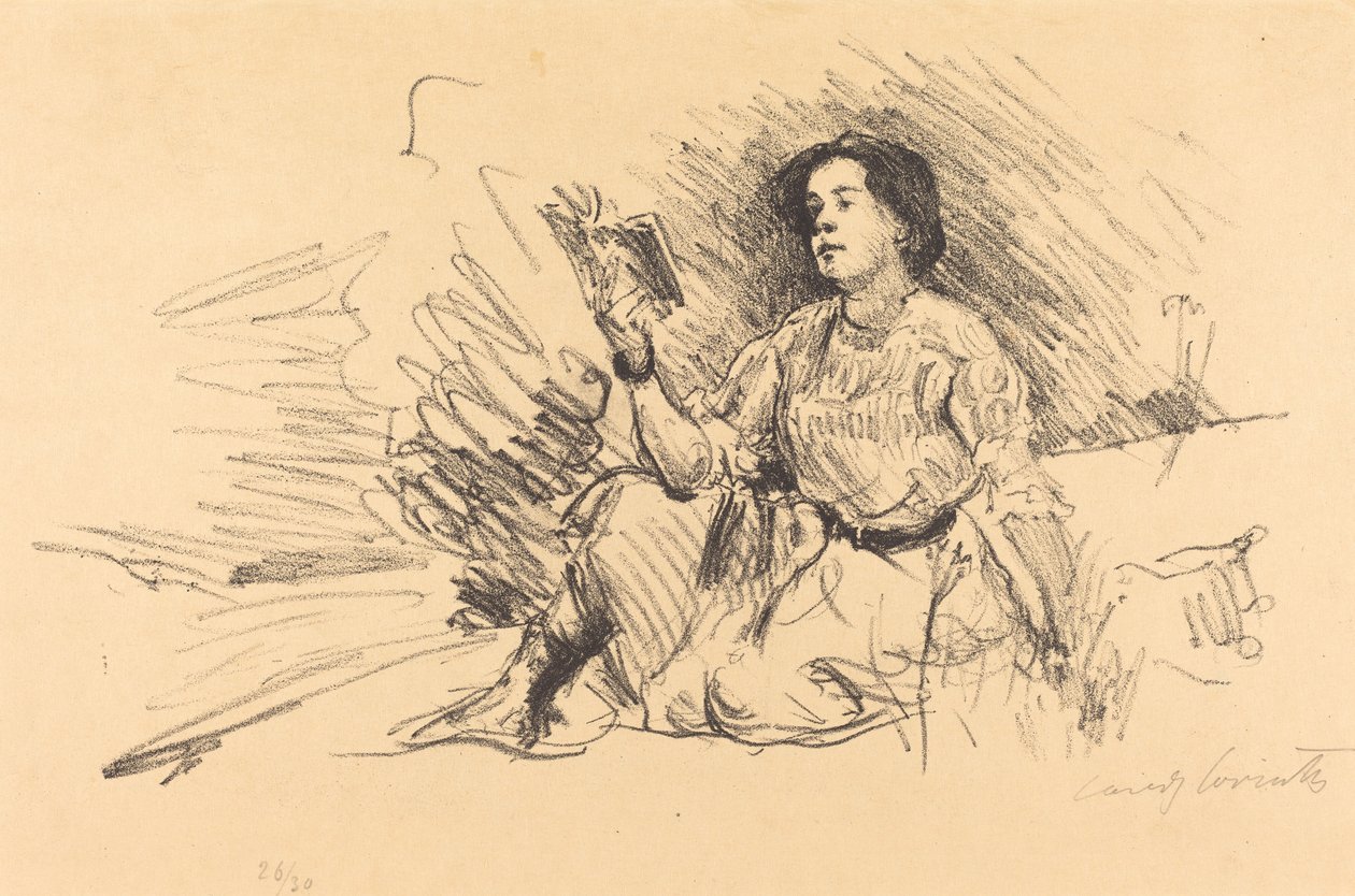 Lezend Meisje door Lovis Corinth