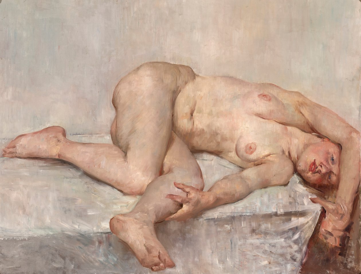 Liggende vrouwelijke naakt door Lovis Corinth