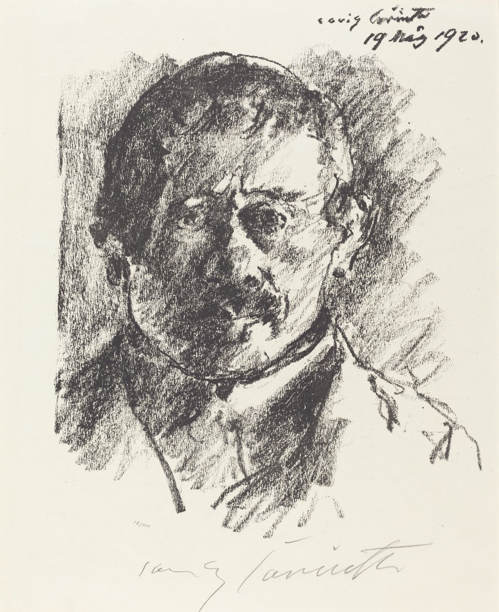Zelfportret, 1920 door Lovis Corinth