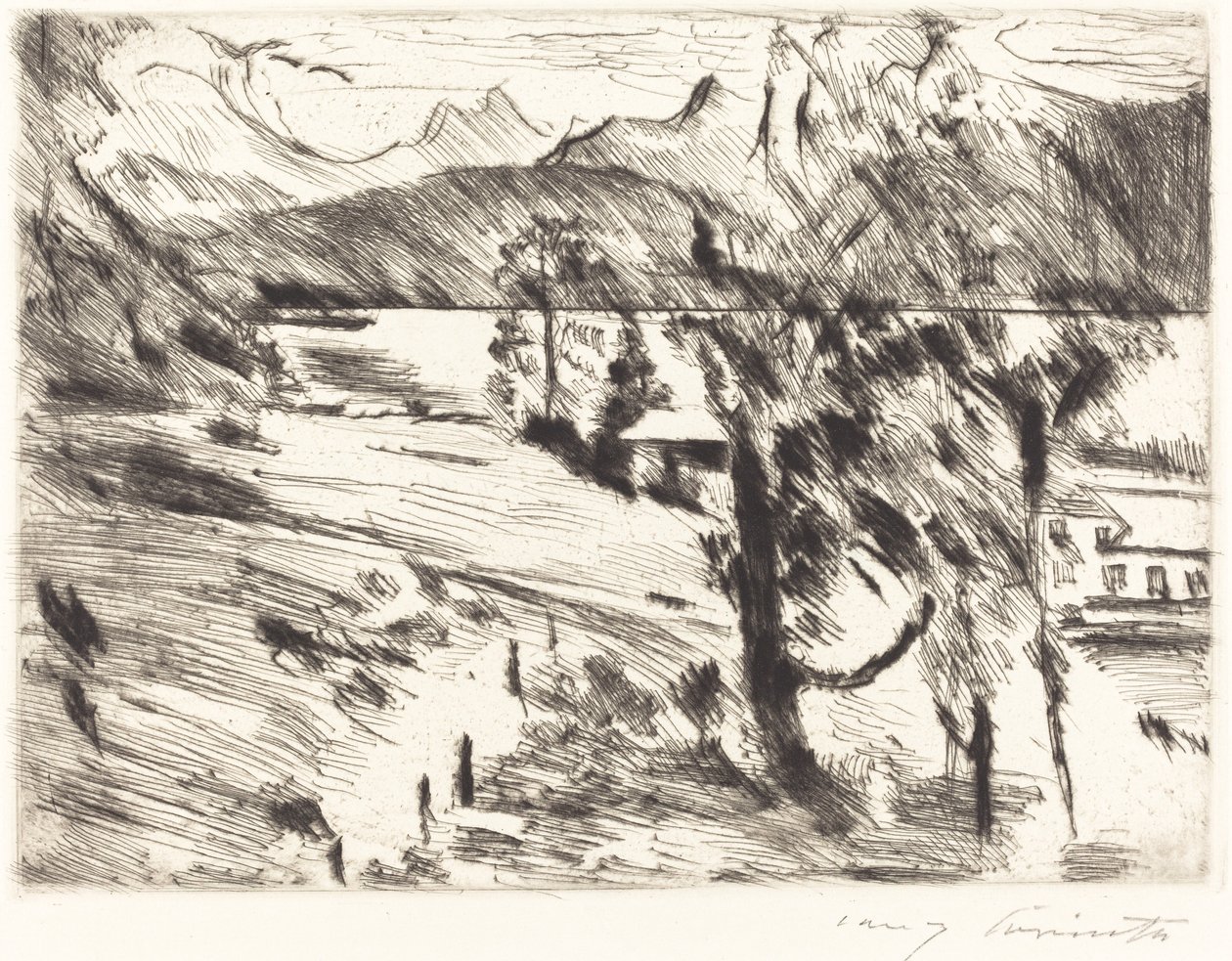 Walchensee landschaft door Lovis Corinth