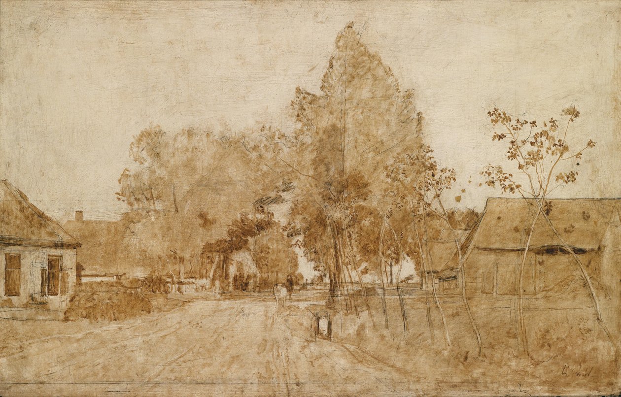 Landweg door László Paál