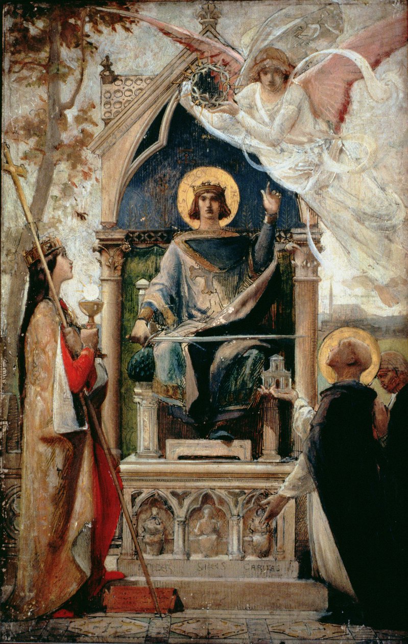 St. Louis, studie voor een schilderij gemaakt in 1888, 1883 door Luc Oliver Merson