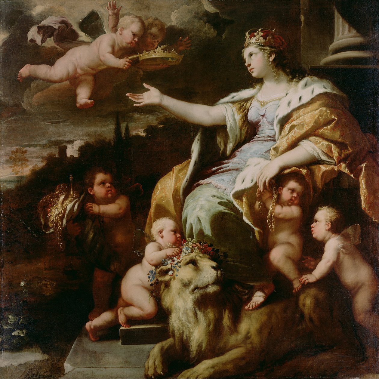 Allegorie van Grootmoedigheid door Luca Giordano