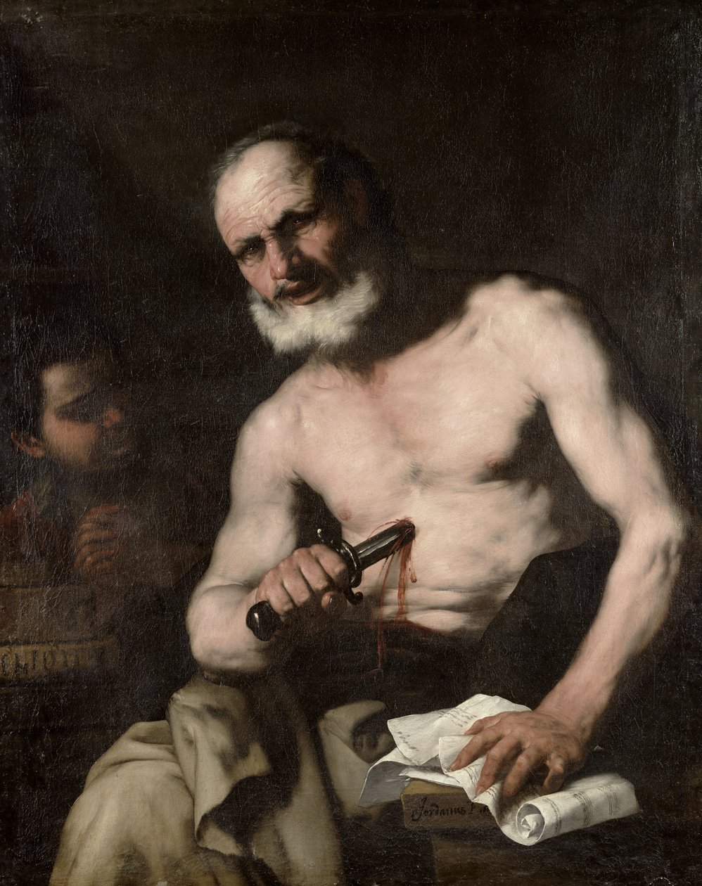 Cato van Utica (95-46 v.Chr.) door Luca Giordano
