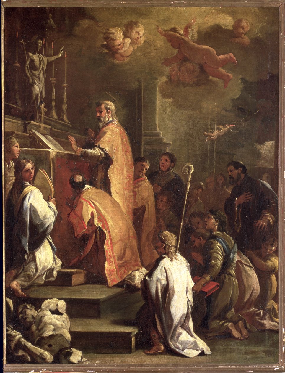 De mis van St. Gregorius door Luca Giordano