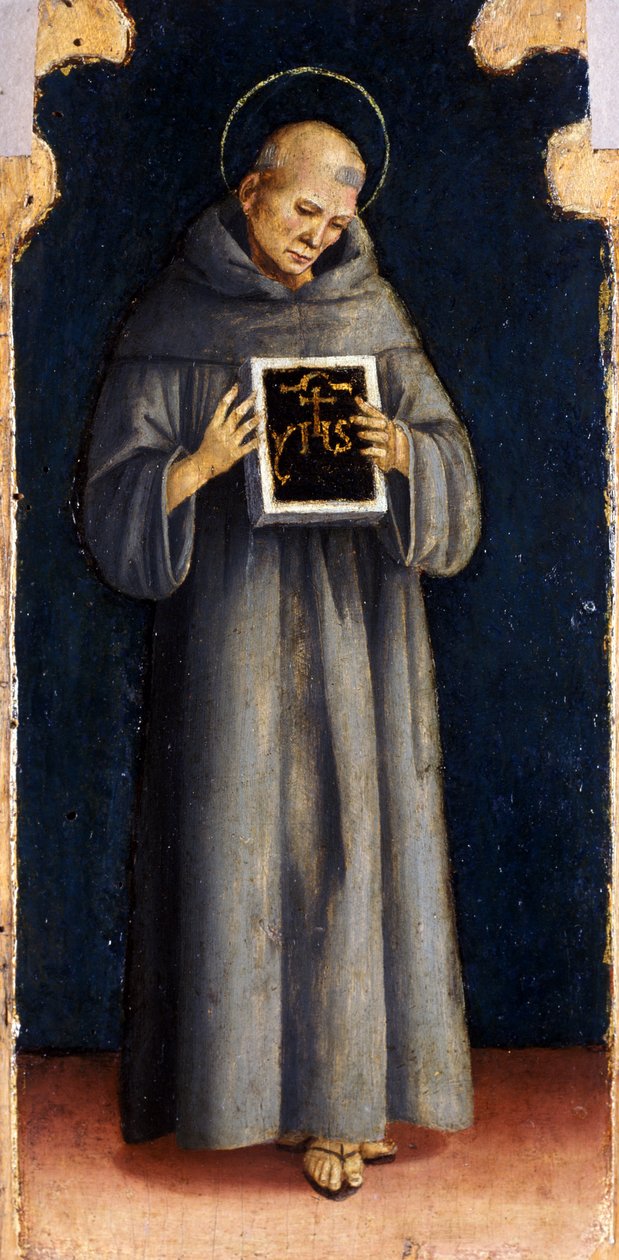 St. Bernardinus van Siena, c.1515-20 door Luca Signorelli