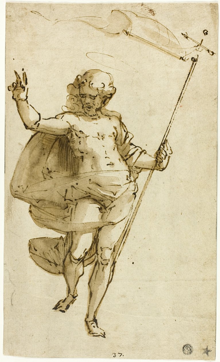 Verrezen Christus door Luca Cambiaso