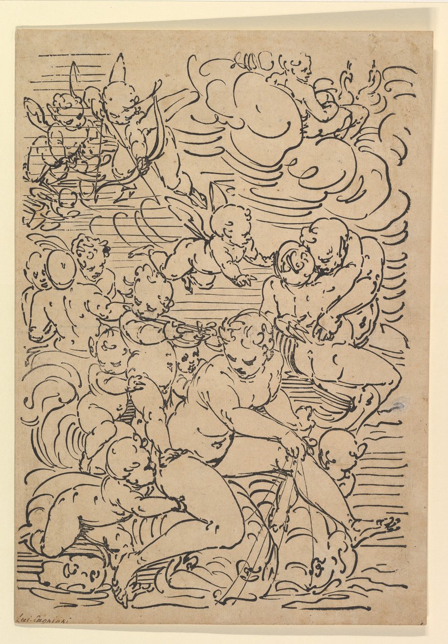 De triomf van Amphitrite door Luca Cambiaso