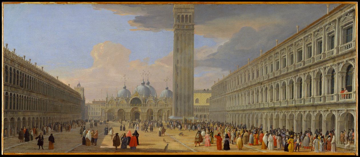 San Marcoplein, Venetië door Luca Carlevarijs