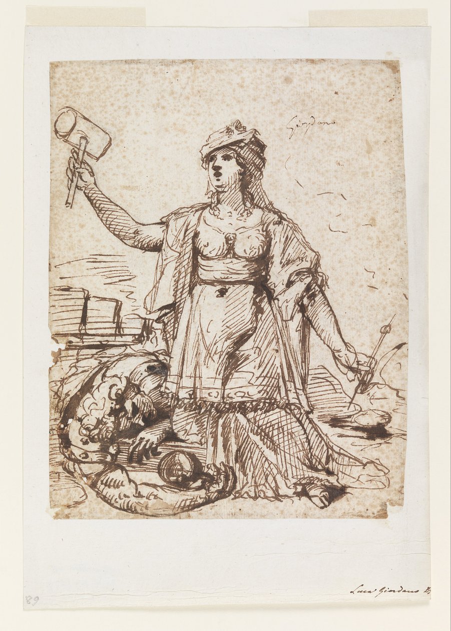 Jaël en Sisera door Luca Giordano