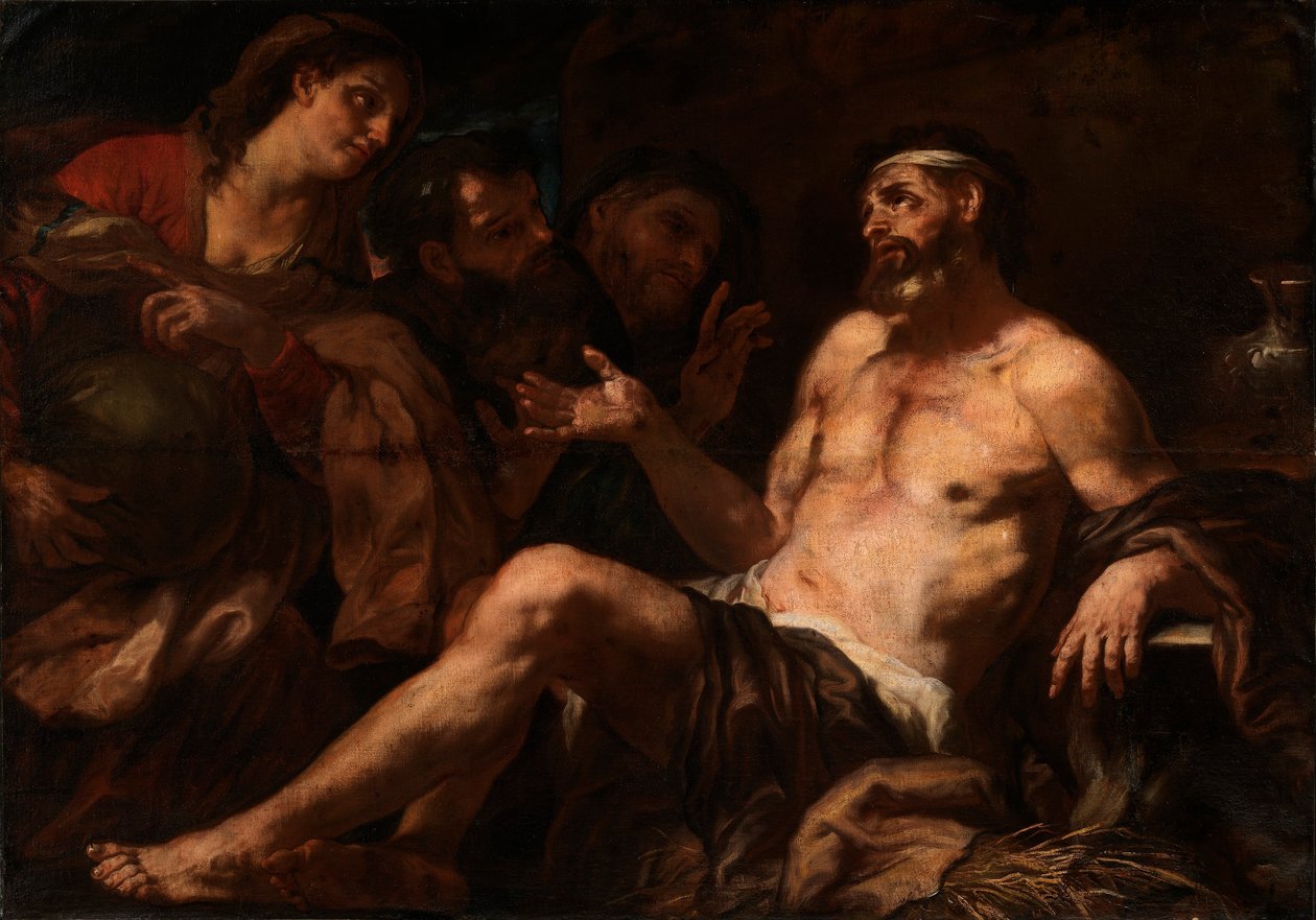 Job en zijn Troosters door Luca Giordano