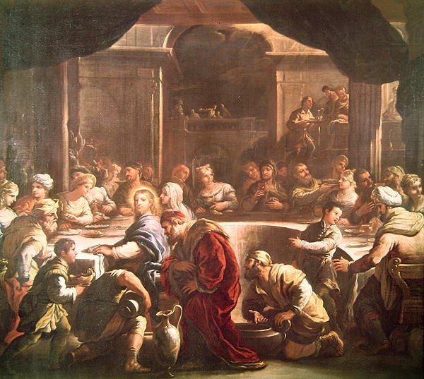 Het Bruiloftsfeest in Kana door Luca Giordano