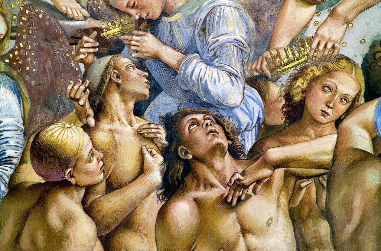 Uitverkorenen, uit Laatste Oordeel fresco cyclus door Luca Signorelli