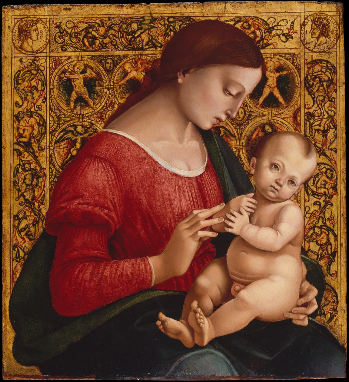Madonna en Kind, ca. 1505-7 door Luca Signorelli