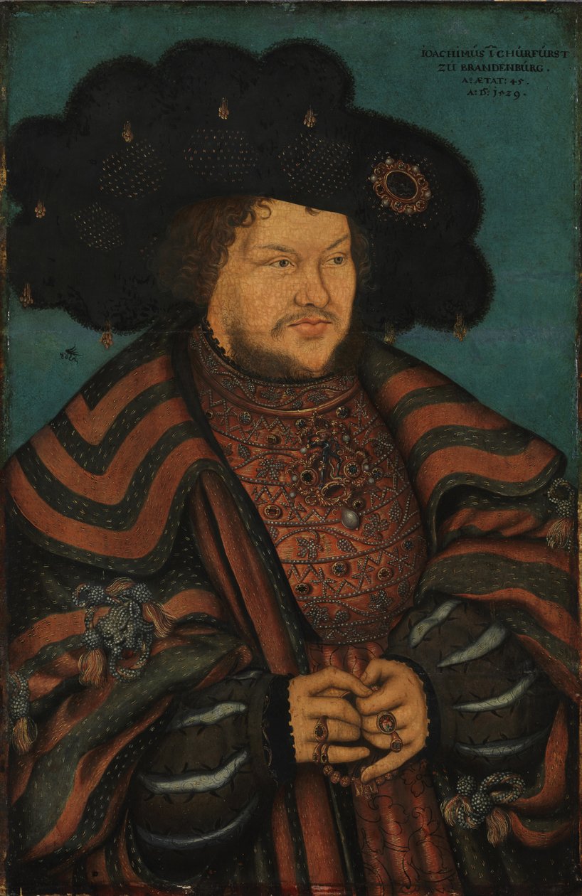 Portret van keurvorst Joachim I. Nestor van Brandenburg door Lucas Cranach the Elder