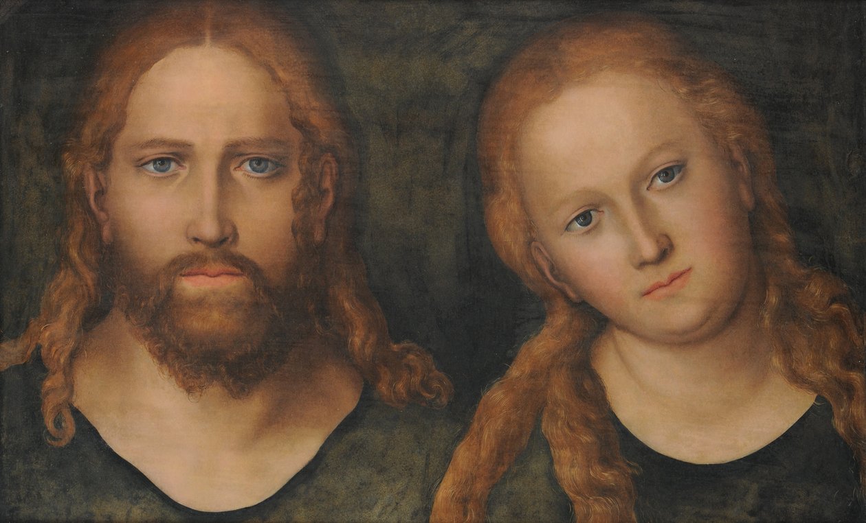Christus en Maria door Lucas Cranach the Elder
