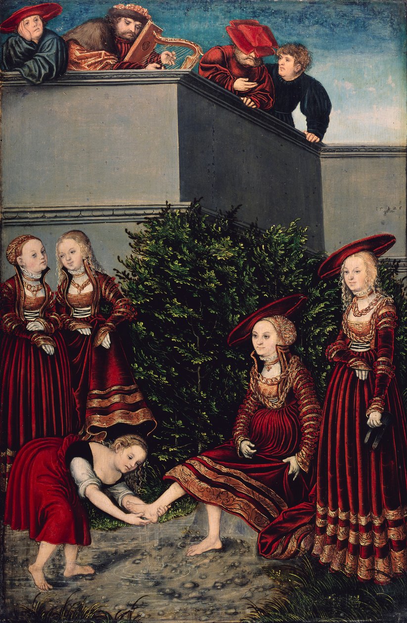David en Bathseba door Lucas Cranach the Elder