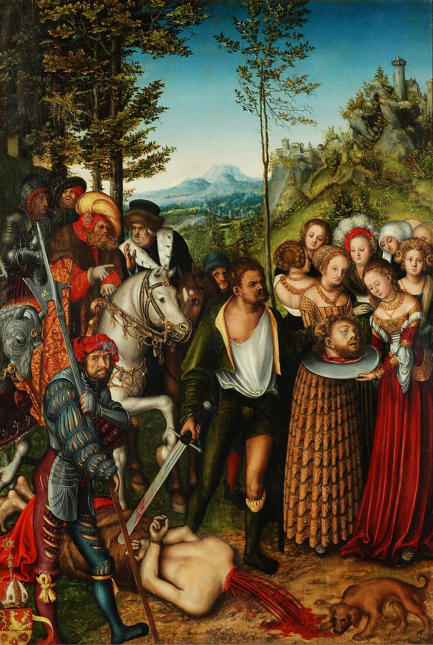 De onthoofding van Johannes de Doper door Lucas Cranach the Elder