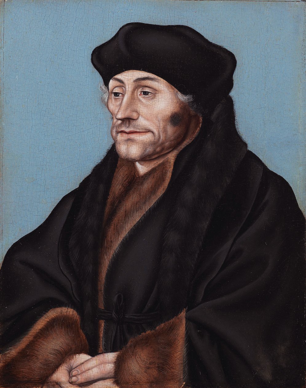 Portret van Desiderius Erasmus door Lucas Cranach the Elder