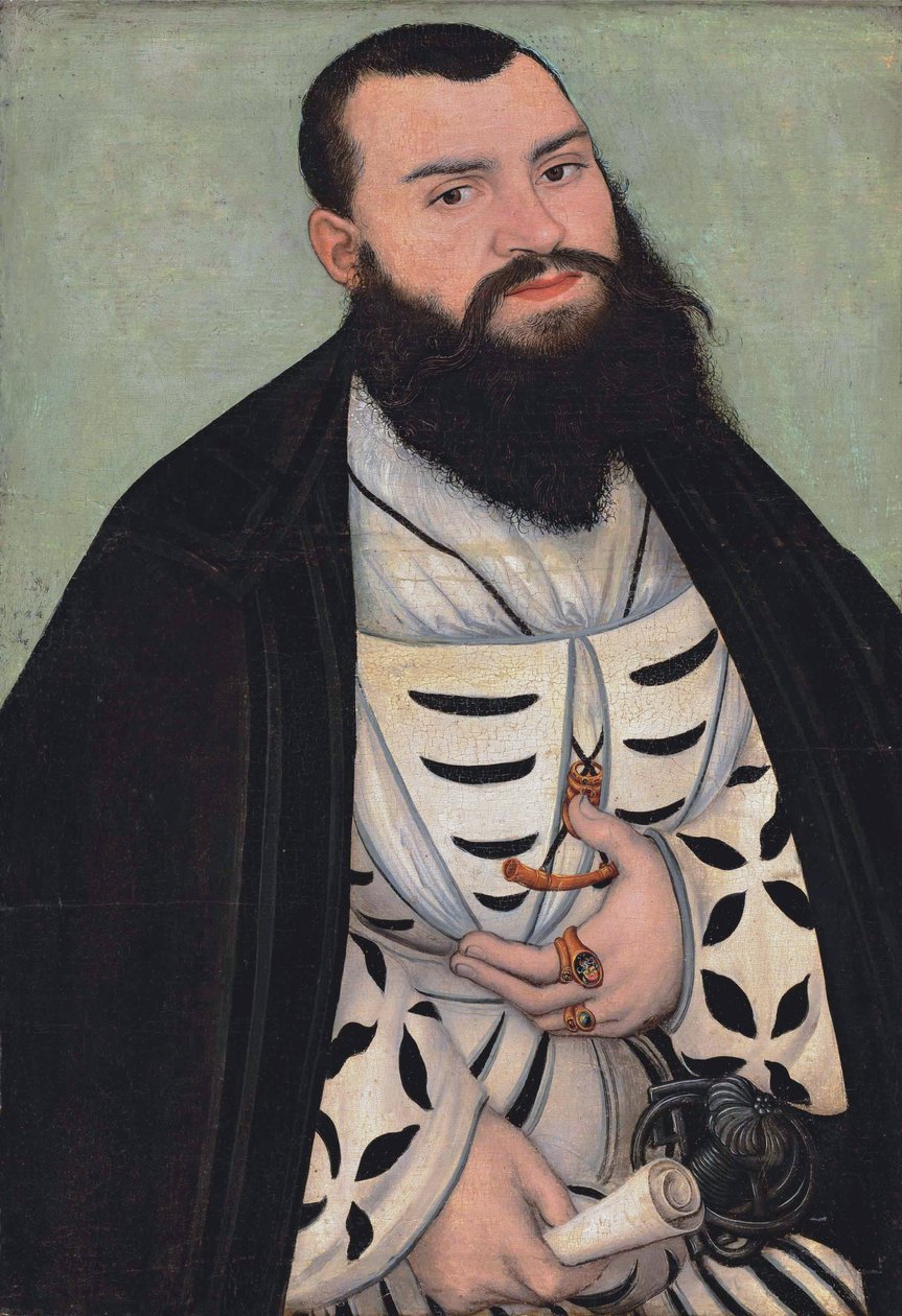 Portret van Dr. Johann Scheiring door Lucas Cranach the Elder