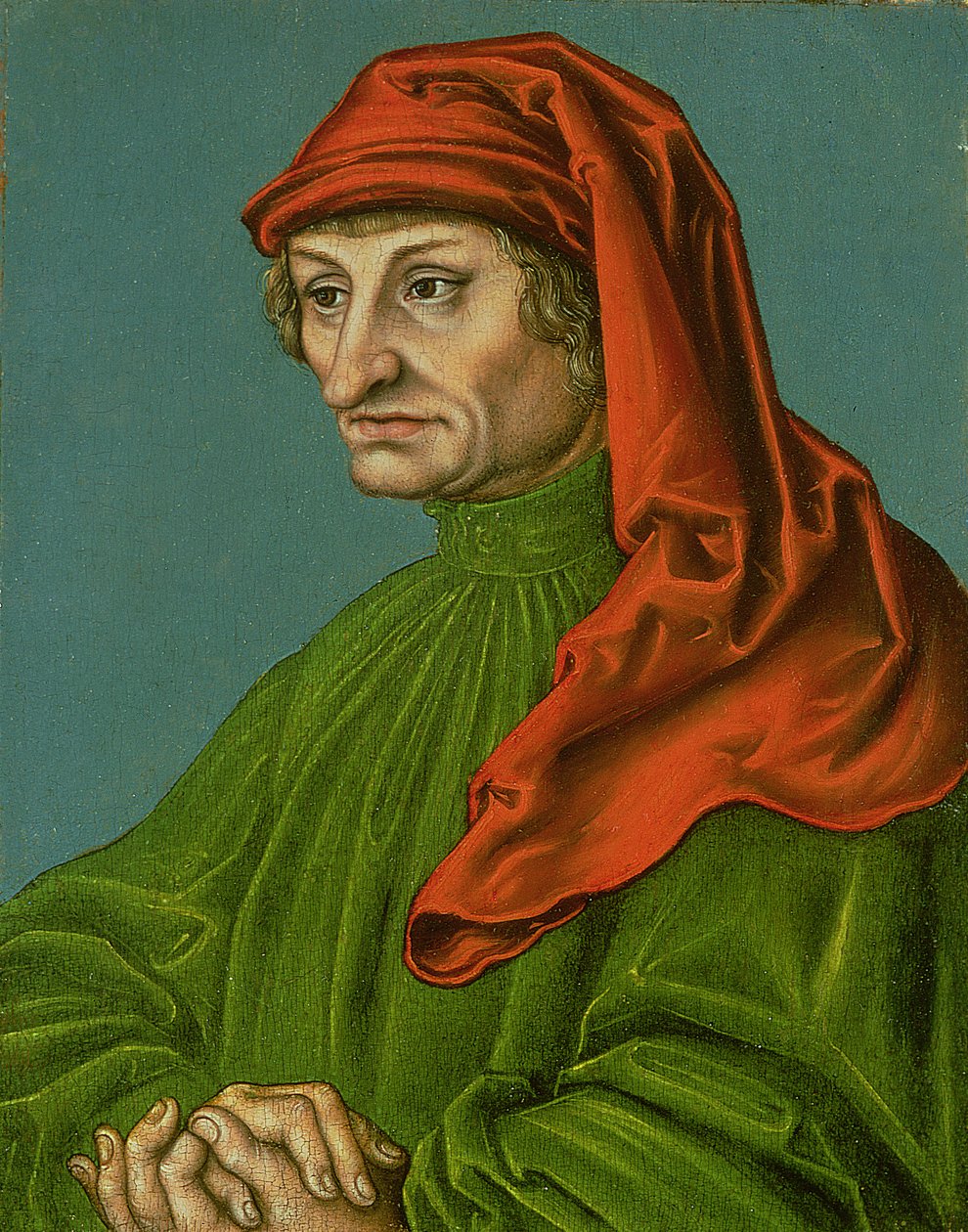 Portret van een man door Lucas Cranach the Elder