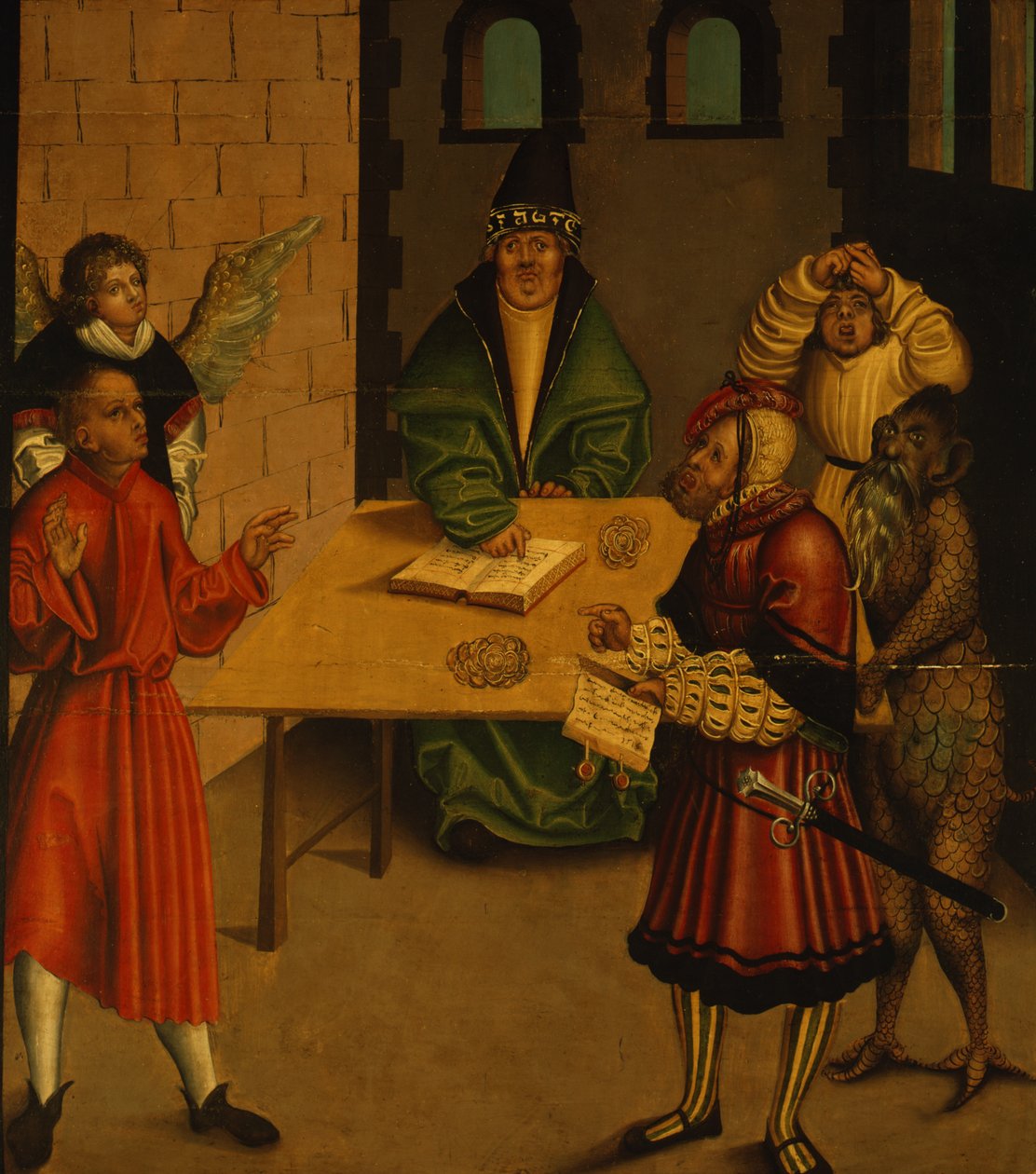 De Tien Geboden, 1516 door Lucas Cranach the Elder
