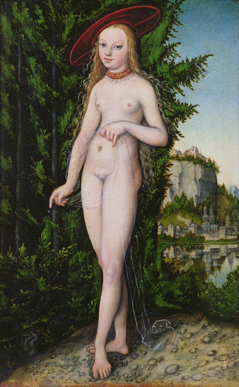 Venus in een landschap, 1529 door Lucas Cranach the Elder