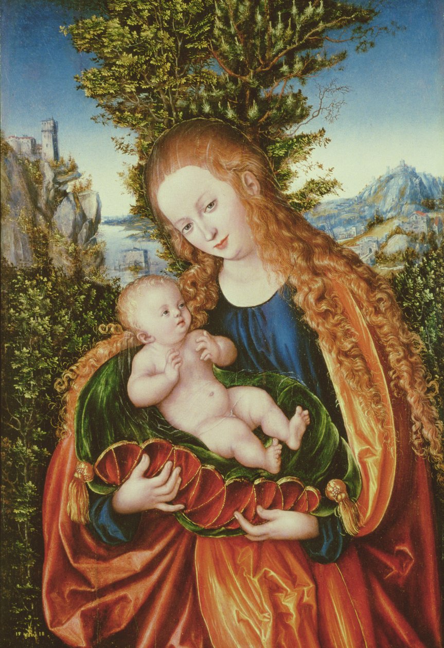 Maagd en Kind, 1518 door Lucas Cranach the Elder